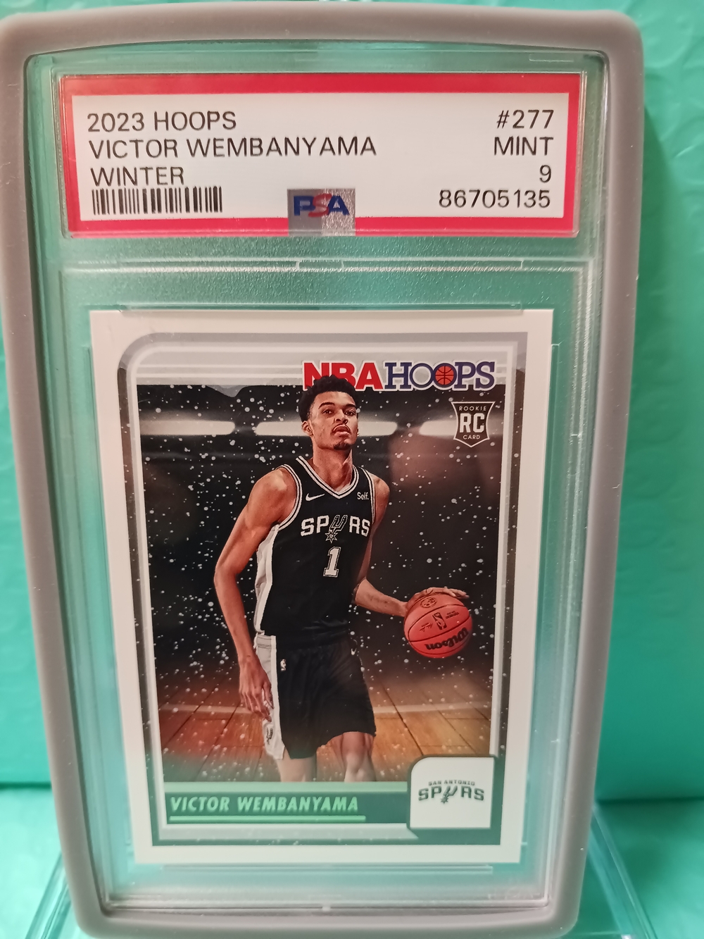 Panini Victor Wembanyama NBA Hoops Card - Black, Red, Green